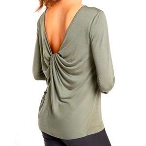 ATHLETA waterfall top in pale olive size XS